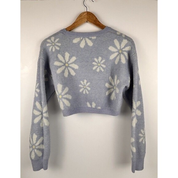 Witty Fox Two Piece Sweater And Shorts Blue Daisy Print Size Large - Picture 4 of 10